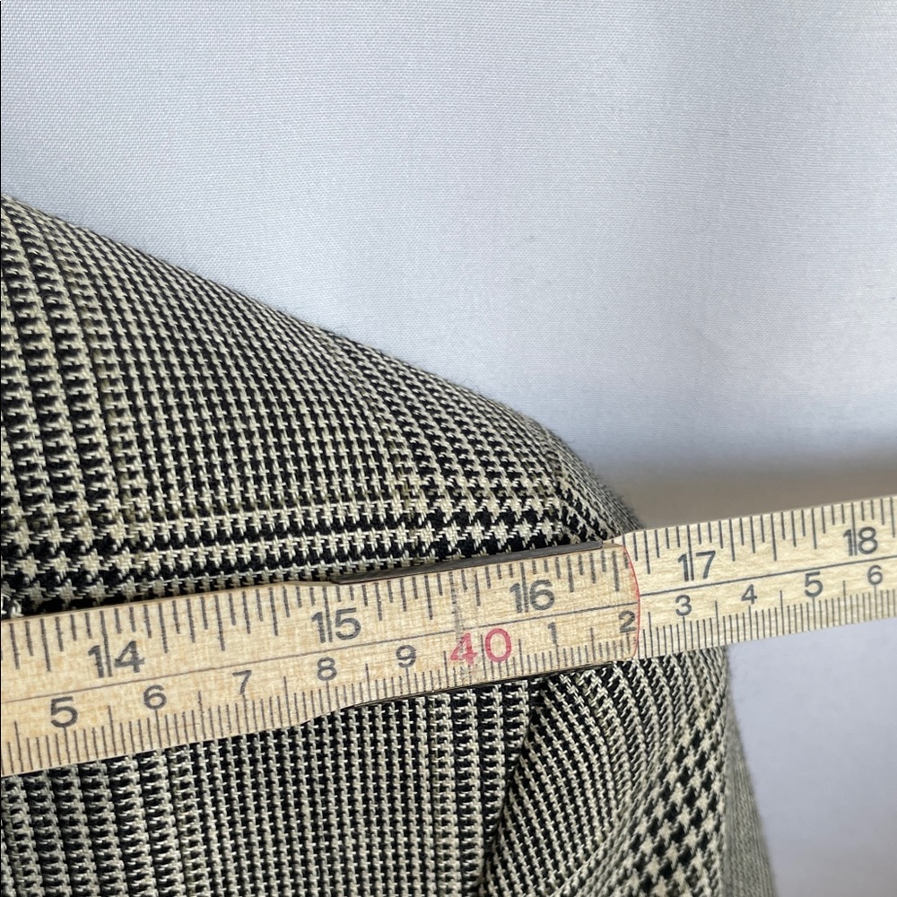 Ralph Lauren Houndstooth Linen Wool Blazer Size 10 - Picture 8 of 12